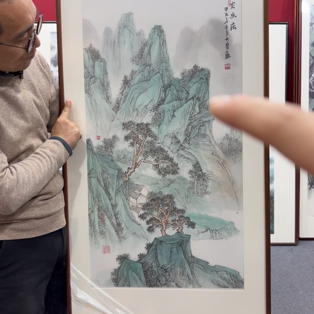 国画带框绘画120/60尺寸