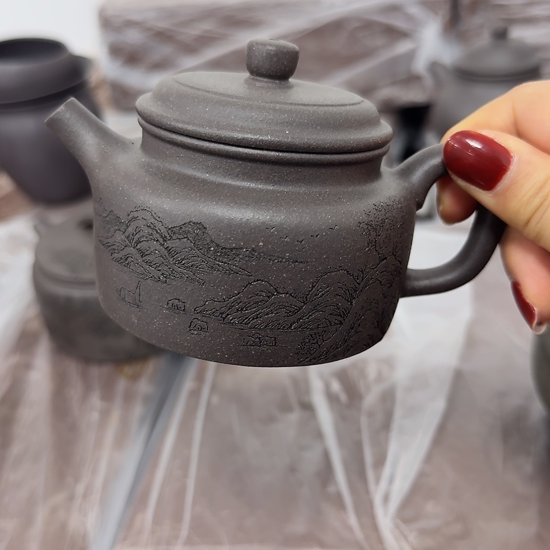 紫砂茶壶黄龙山原矿天青180