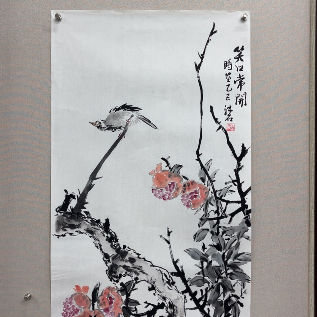 国画艺术家真人手绘