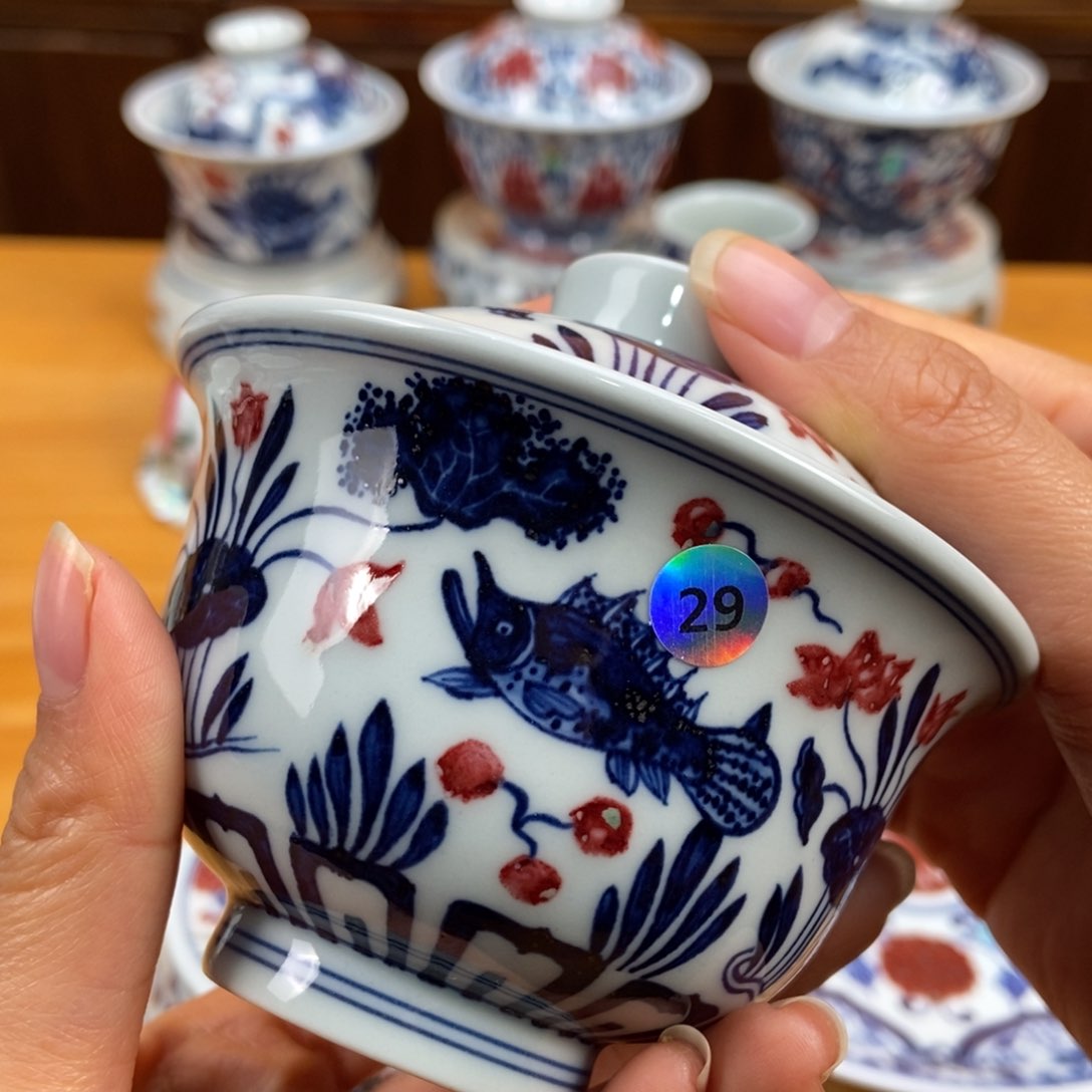 手绘现代茶具非古董