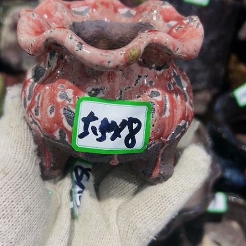 红陶粗陶花盆手工