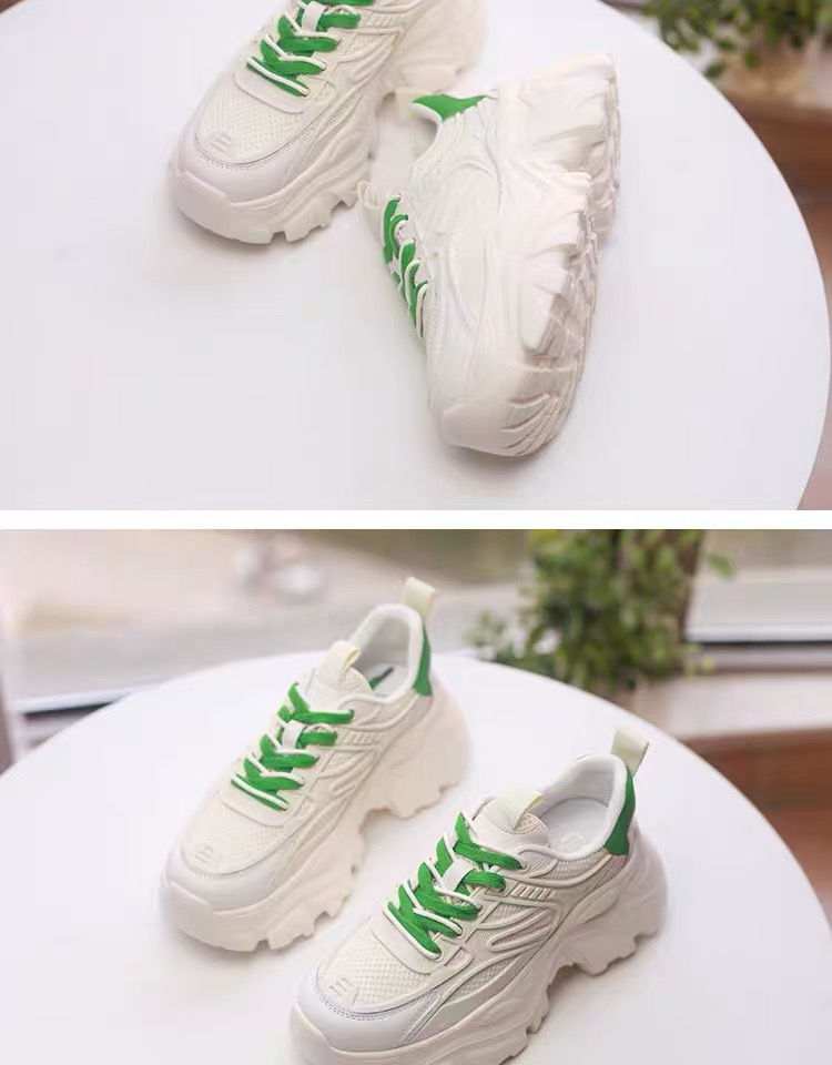 821115029 韩国显小脚老爹鞋女2025新款百搭透气显瘦增高港风