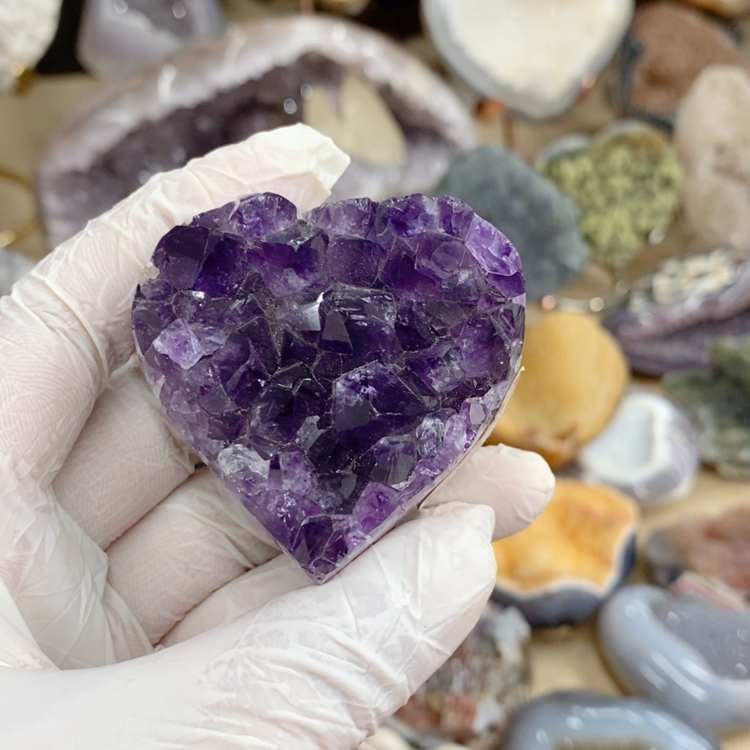 水晶天然水晶摆件9K金镶嵌