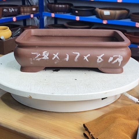 卤***深紫砂花盆宜兴紫砂工艺品