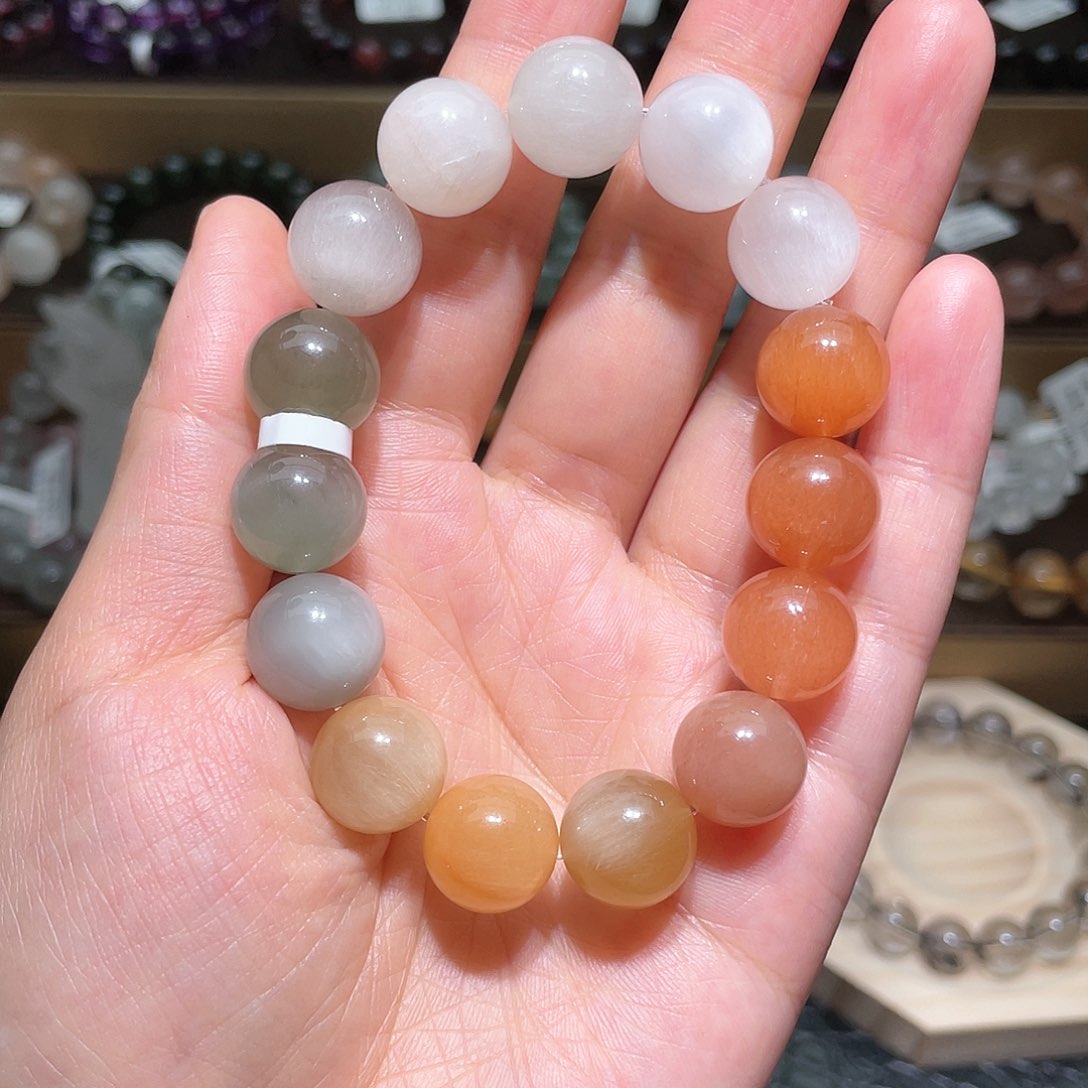 水晶手链未镶嵌兔毛手链，晶体通透