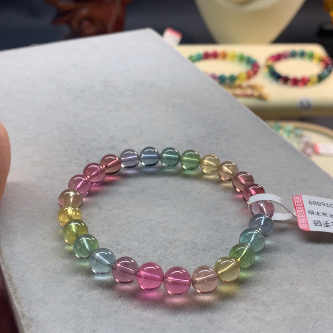 【闪购商品】未镶嵌手链碧玺荧光人鱼单圈7.2