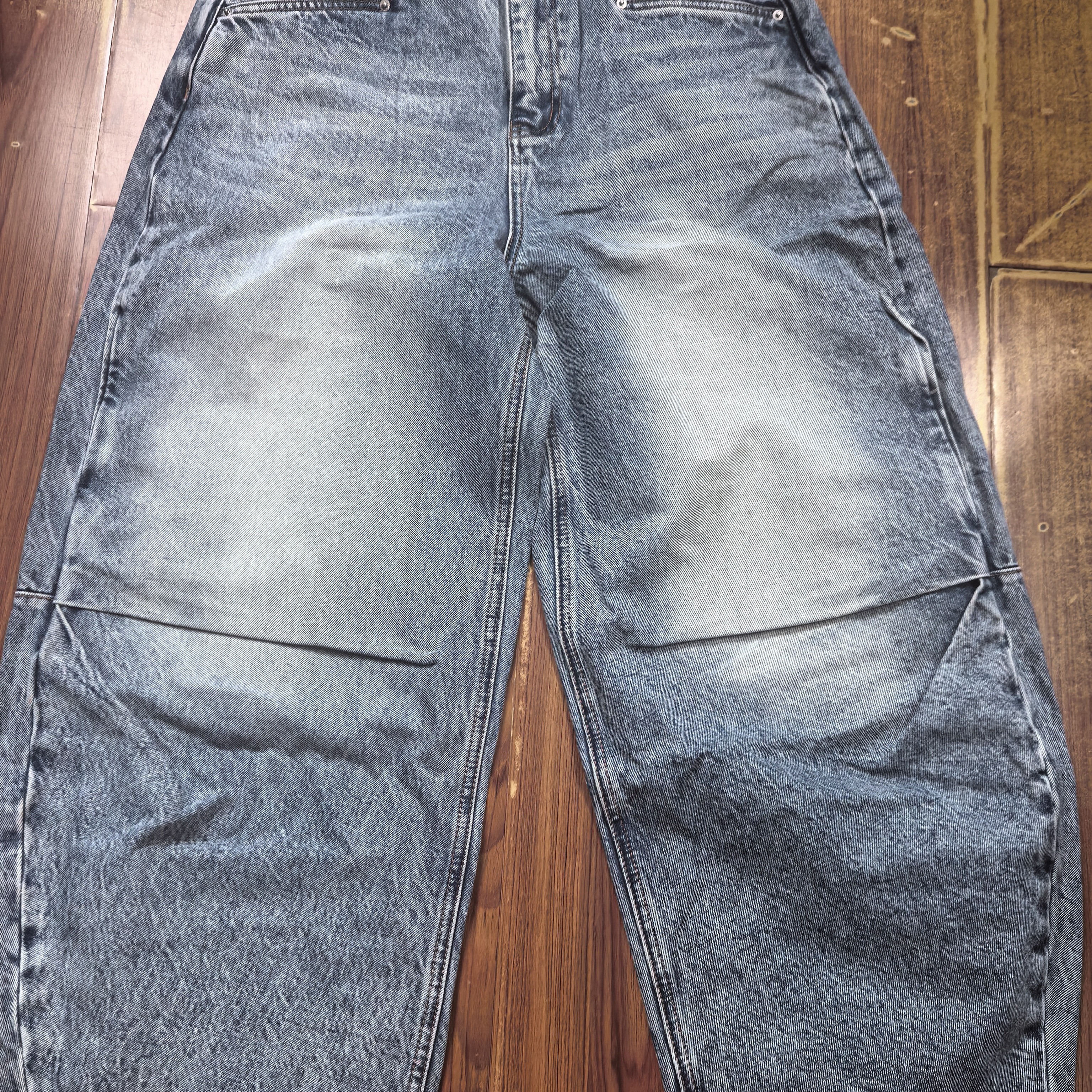 棉叙水洗布衣分享原单定制做旧牛仔裤