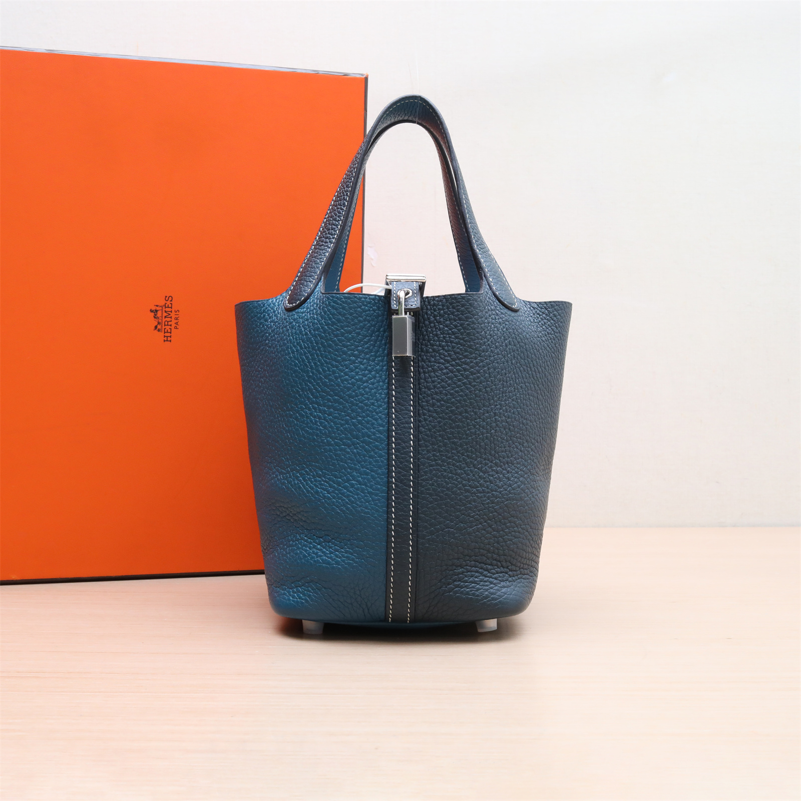 95新 Hermes/爱马仕 活动黑黑 菜篮子18拼色 TC皮 Y刻 299004