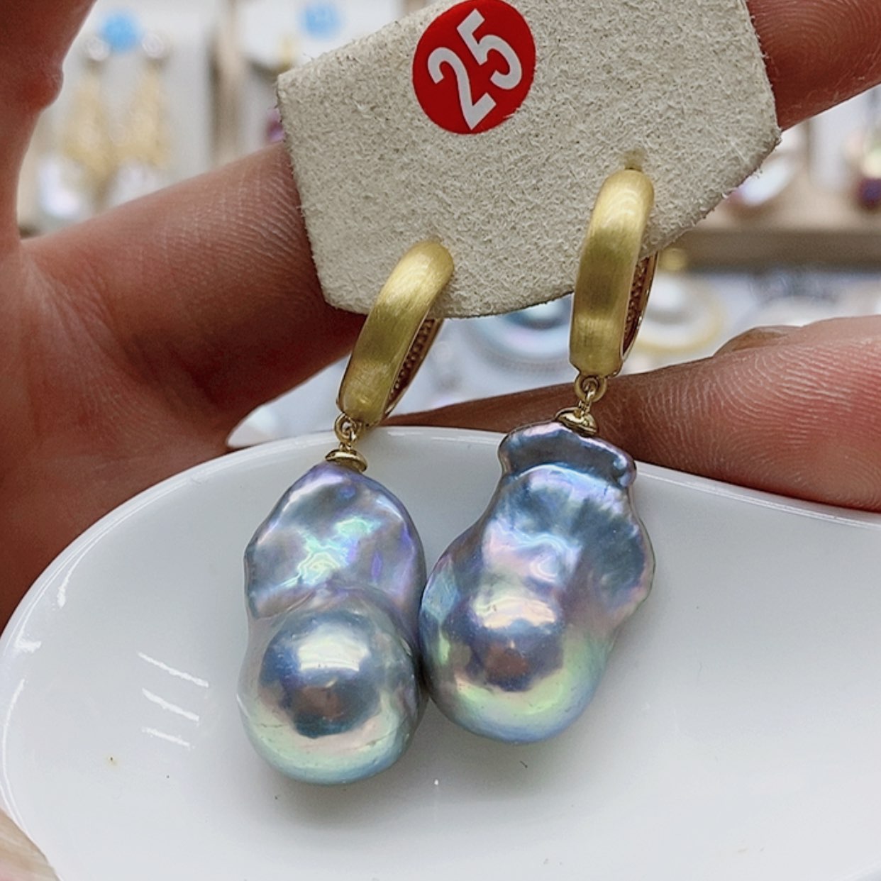 【闪购商品】淡水珍珠耳饰银S925镶嵌