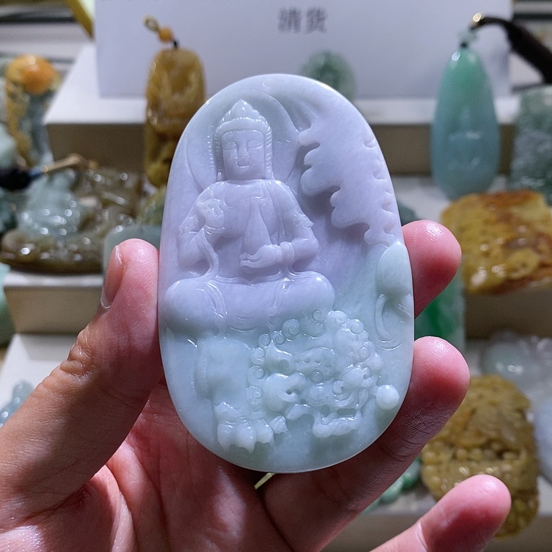 【闪购商品】翡翠颈饰未镶嵌我****奶文殊