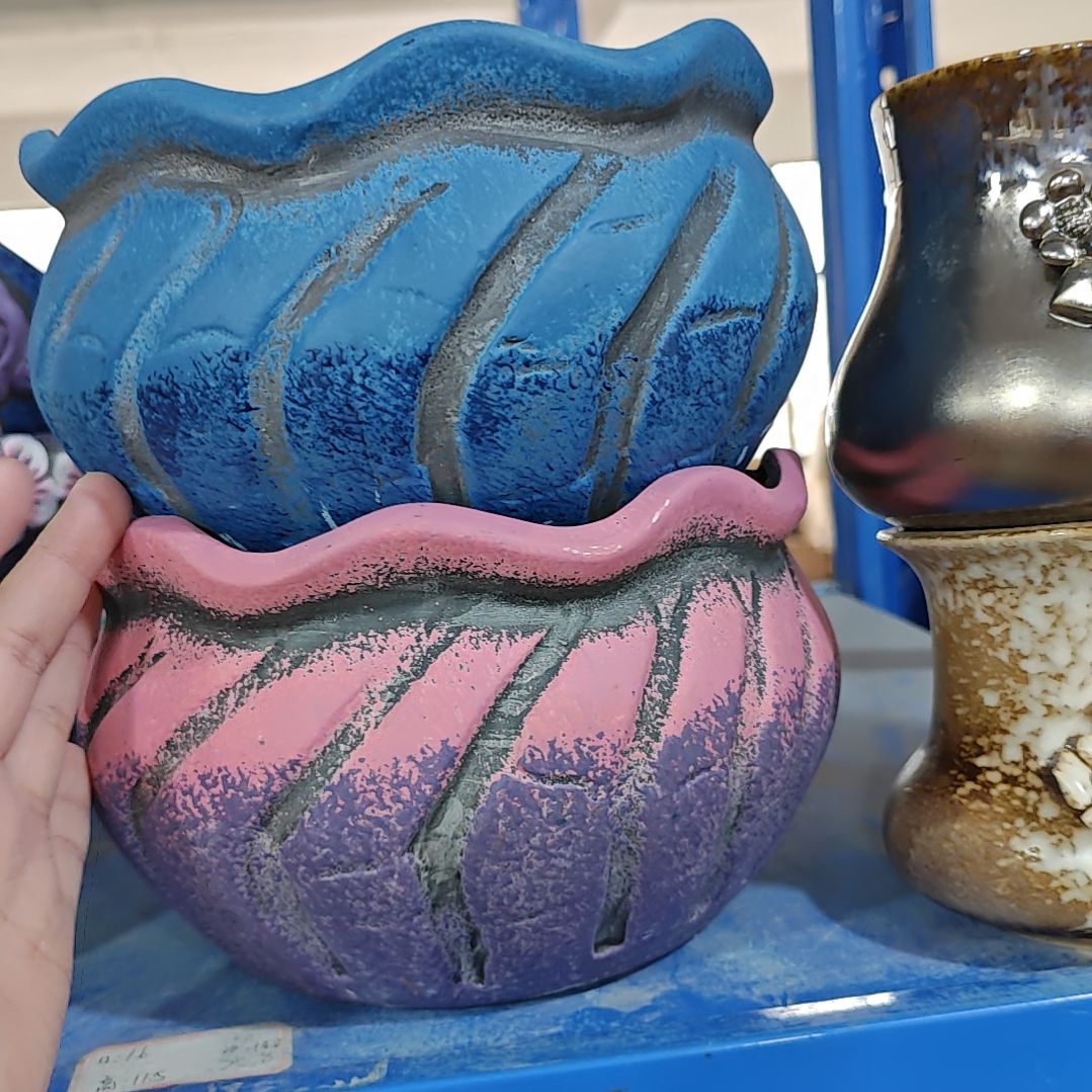 红陶吸水透气的白陶花盆凑满12发货