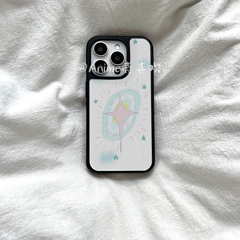 ins风涂鸦星星圆圈适用苹果16pro手机壳15潮款14小众13高级12复古