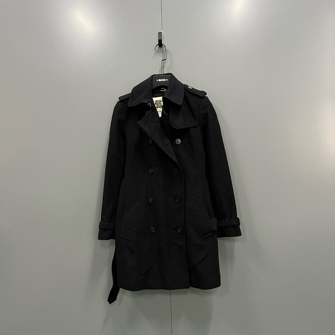 （jp）112 Burberry 巴宝莉 黑色双排扣风衣 38码/95新