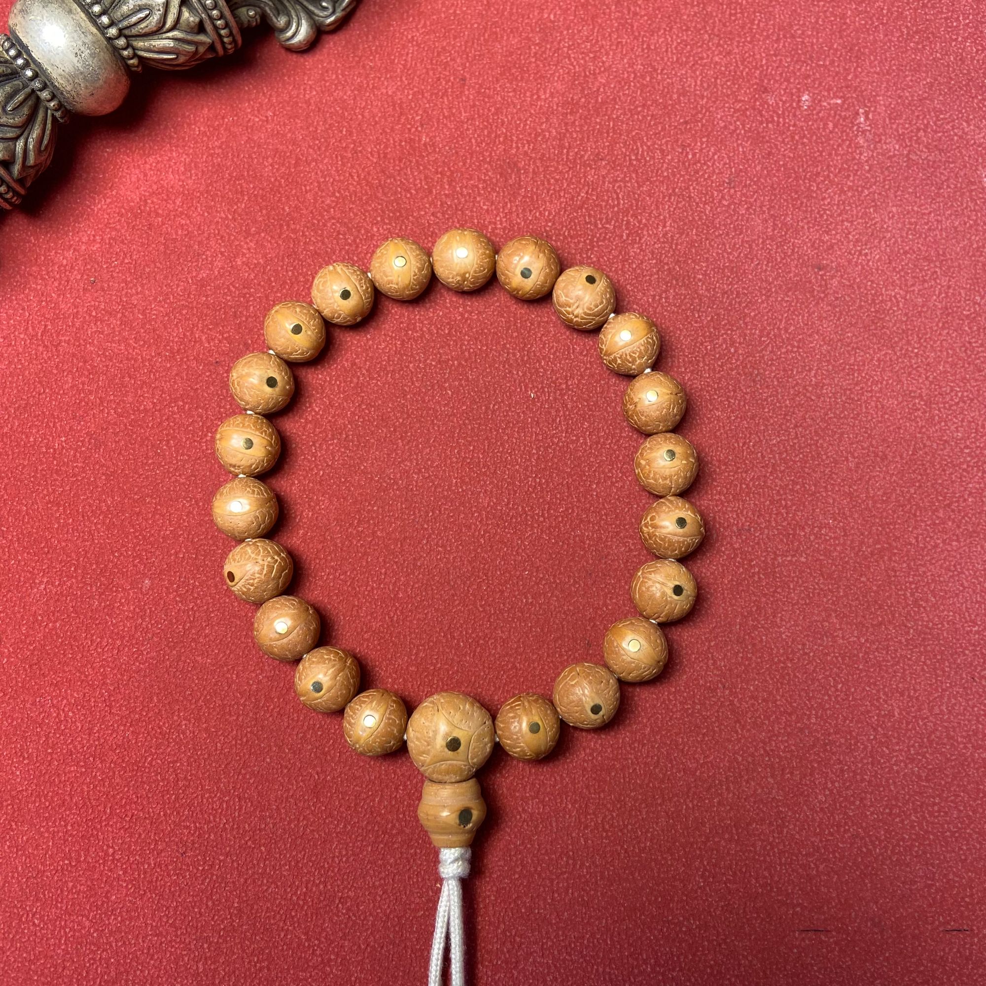 凤眼菩提手串11mm左右 （陈籽镶钉） 