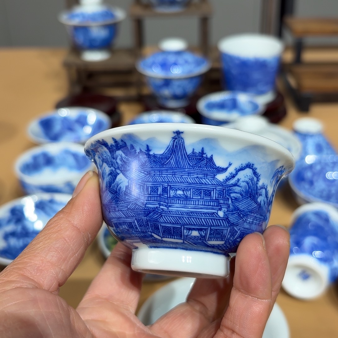 東***青景德镇纯手绘单杯