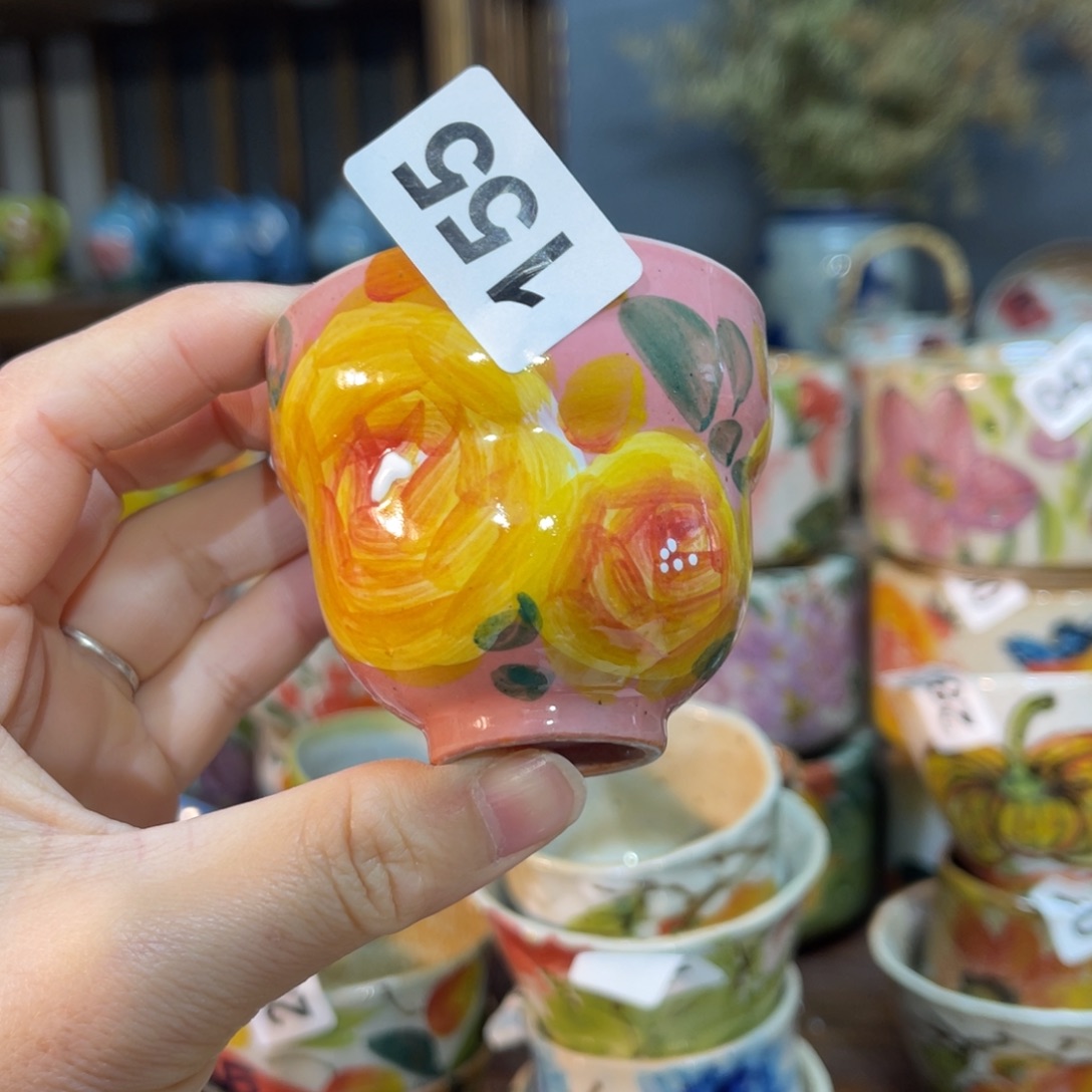杯素浅陶瓷手工手绘