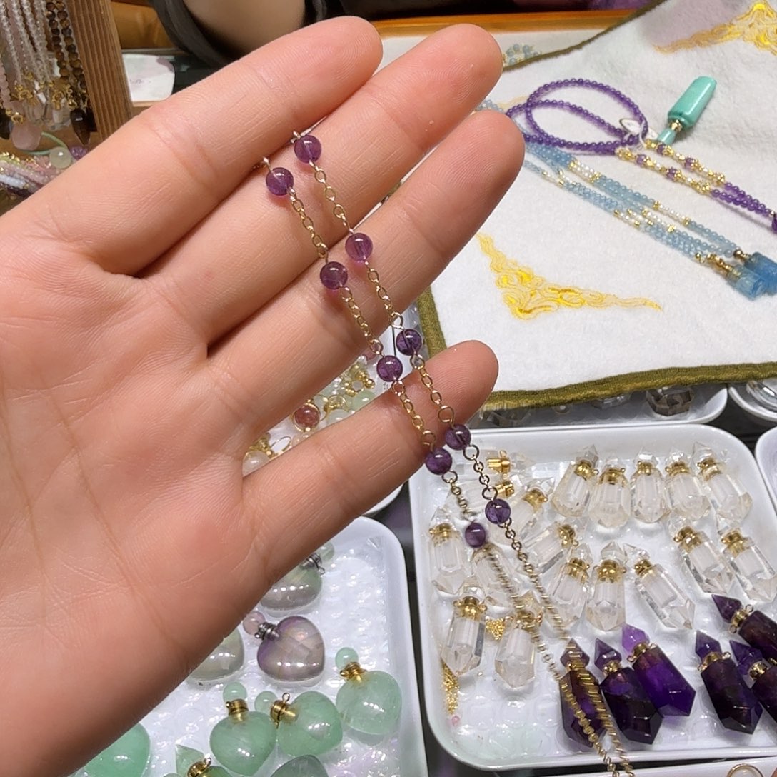 你***调未镶嵌戒指烟晶紫水晶