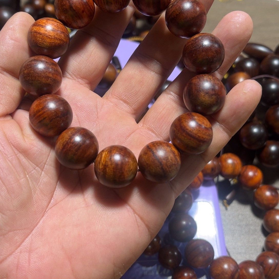 詩***韻柏木（崖柏）黄花梨，手串，1.8