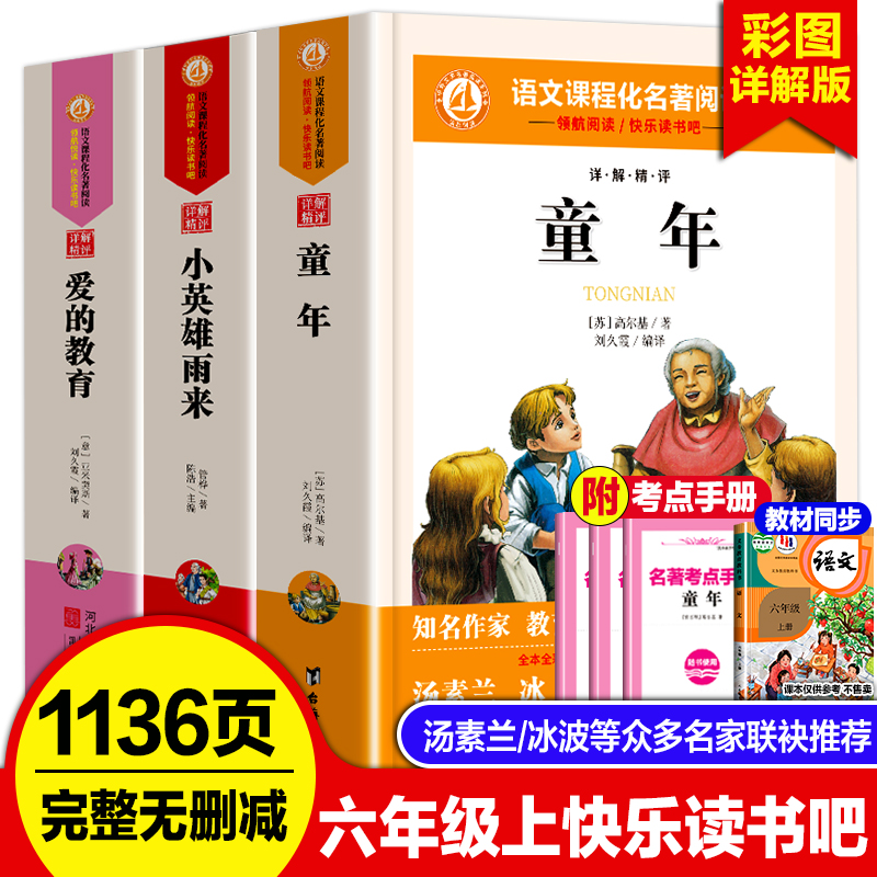 【六年级上册必读】快乐读书吧童年小英雄雨来爱的教育课外阅读书籍