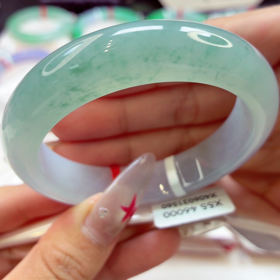 翡翠手镯未镶嵌正圈3号66