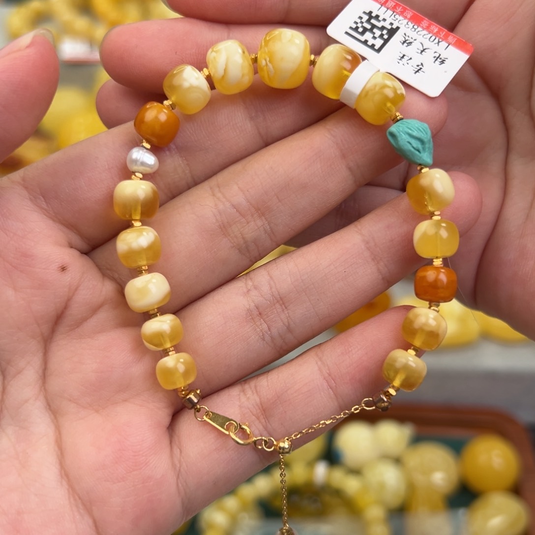 琥珀手链未镶嵌蜜蜡