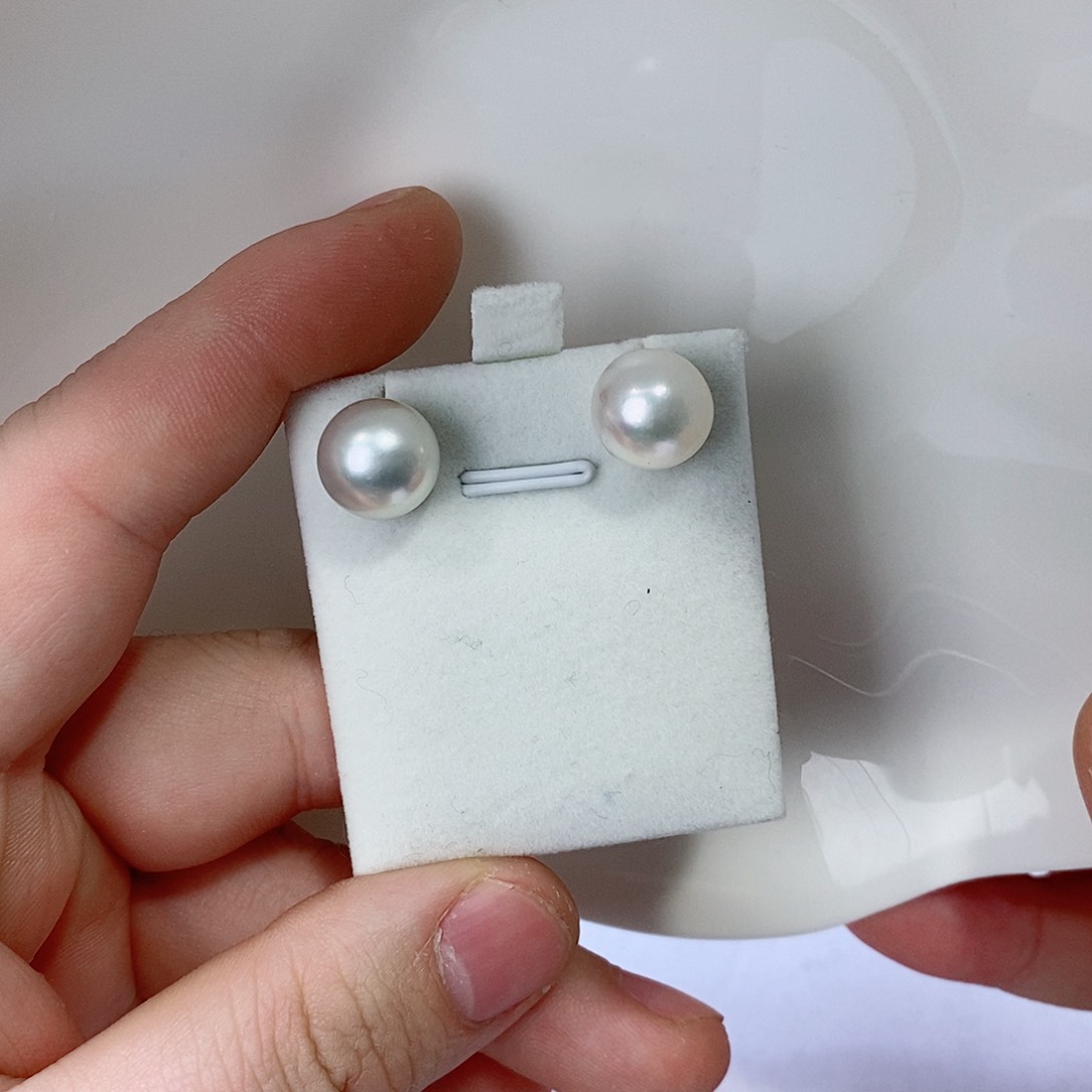 海水珍珠耳饰18K金镶嵌