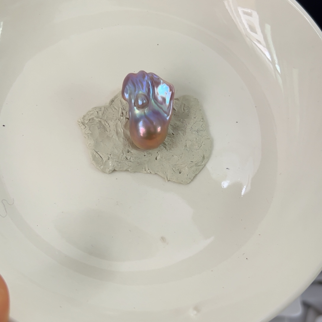 淡水珍珠耳饰银S925镶嵌