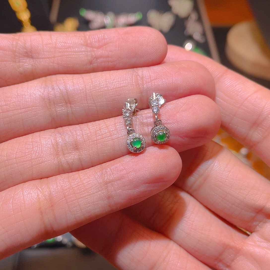 翡翠吊坠(不含链)银S925镶嵌