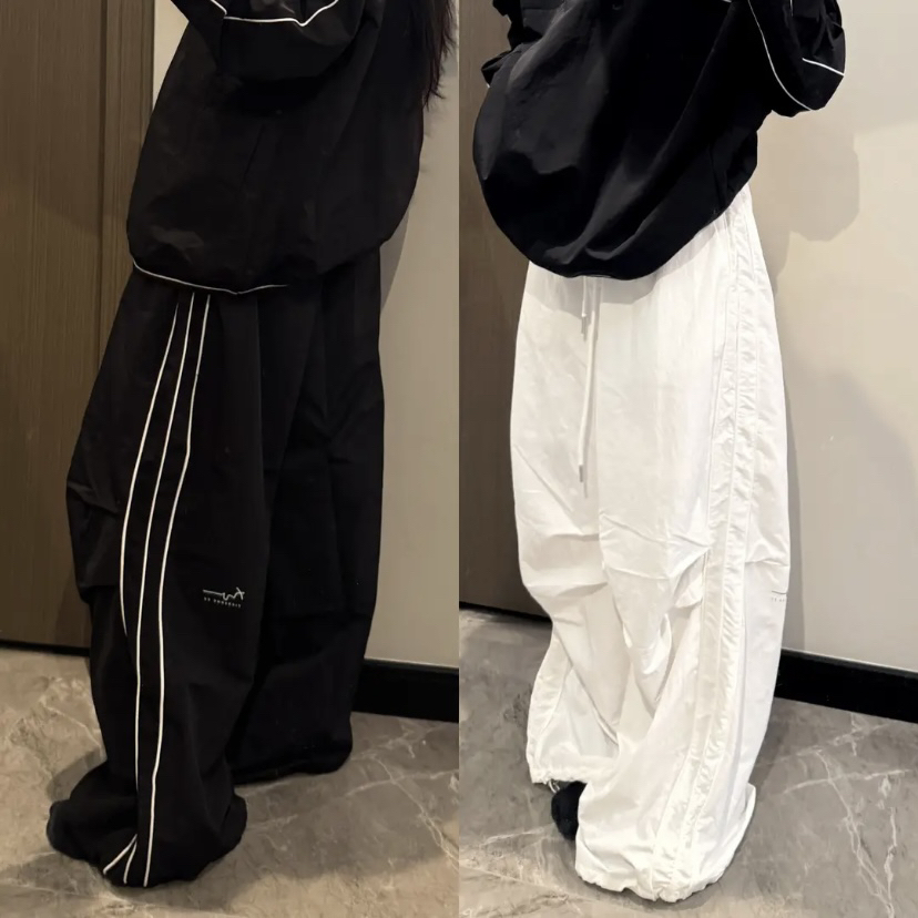 林苡然【清仓！NO退NO换】美式三条杠运动裤工装