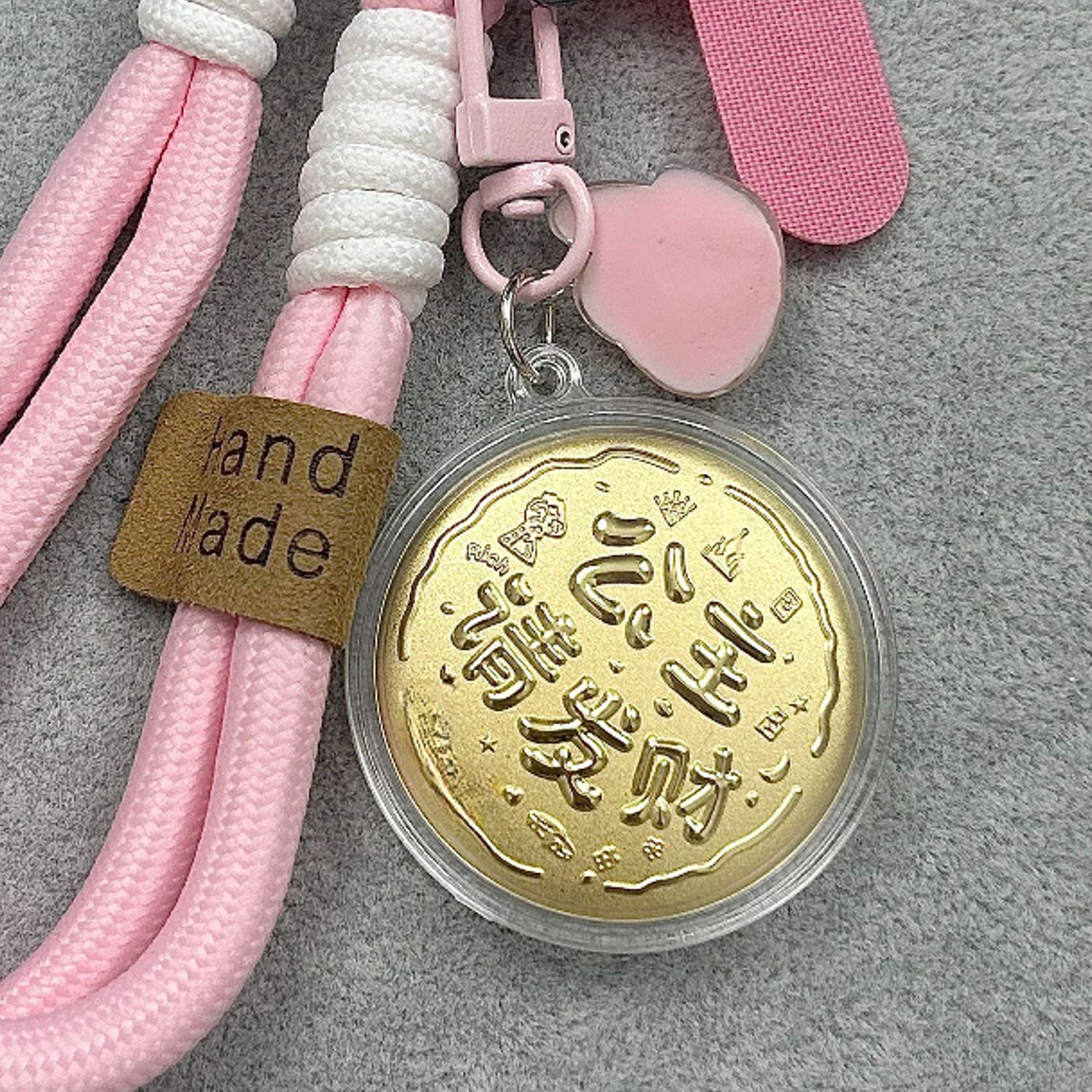 水贝直播【小饼集合20mg】黄金手机挂件手机链钥匙扣手机贴车挂