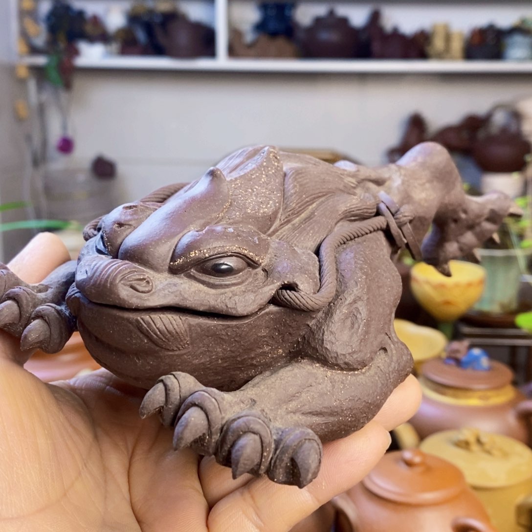 紫泥茶壶原矿紫砂