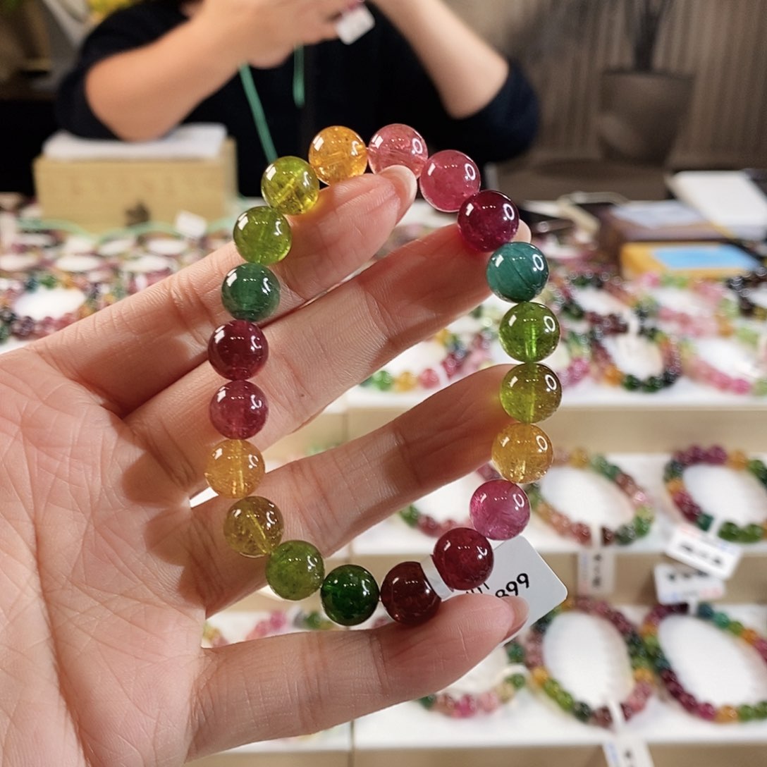 手串未镶嵌碧玺G2401单圈颜色微差