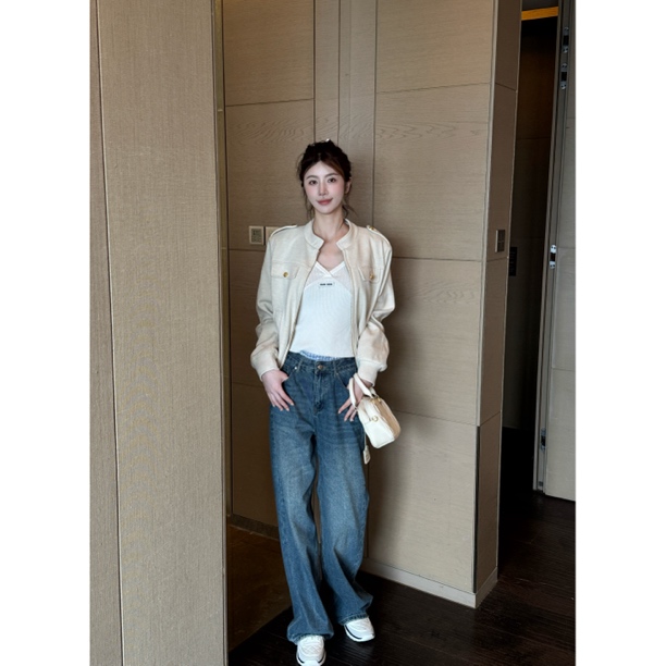 【Cikky定制】气质小香风高腰短外套女纯色春秋薄款厚款秋季立领