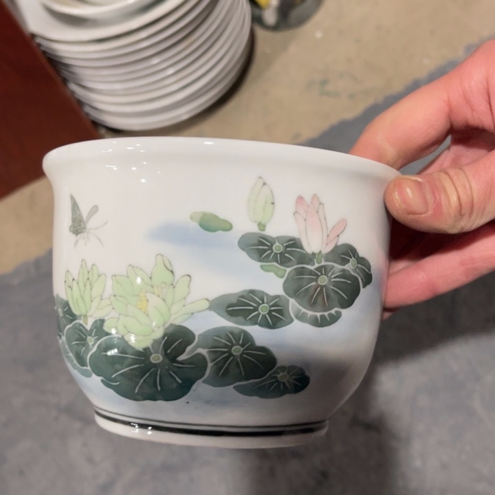 醴陵高温瓷釉下手绘12厘米