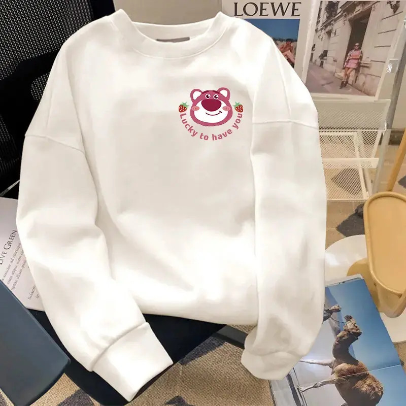 新款2025秋冬印花圆领长袖运动时尚休闲百搭情侣卫衣女秋冬【N】