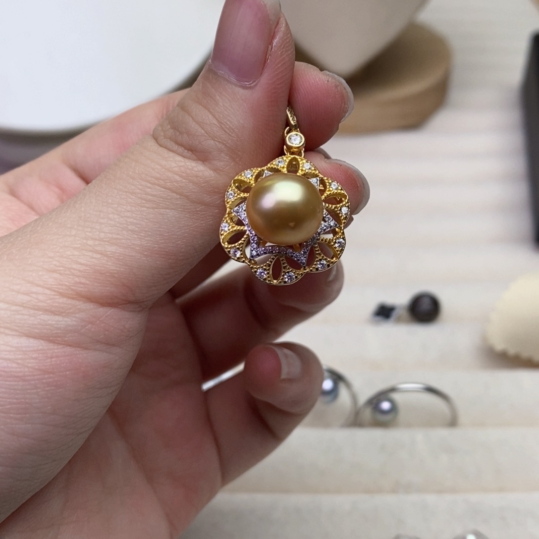 海水珍珠颈饰银S925镶嵌