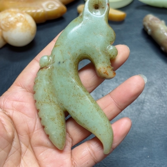 吊坠白玉菩提把件