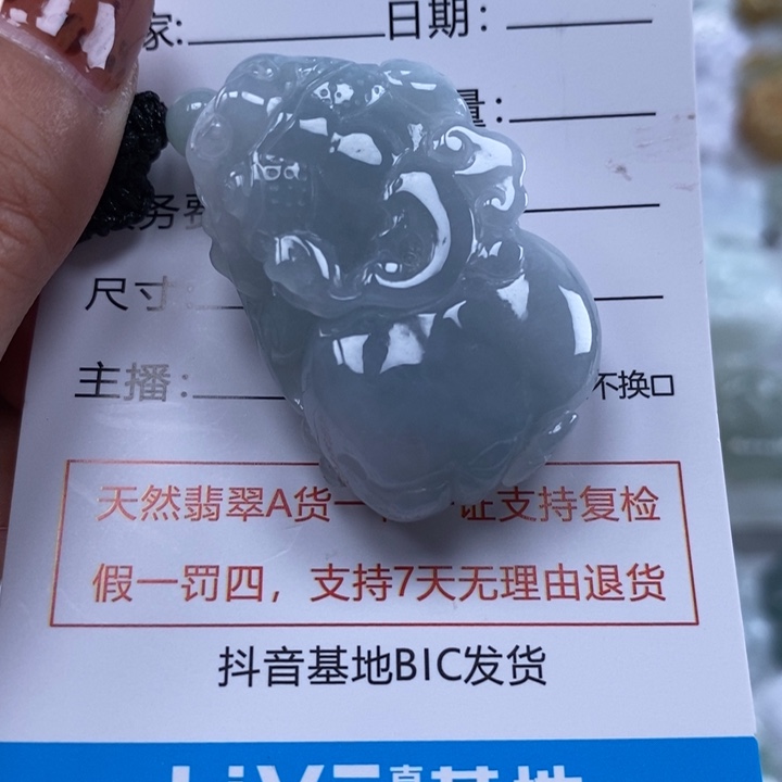 颈饰未镶嵌翡翠多人貔貅