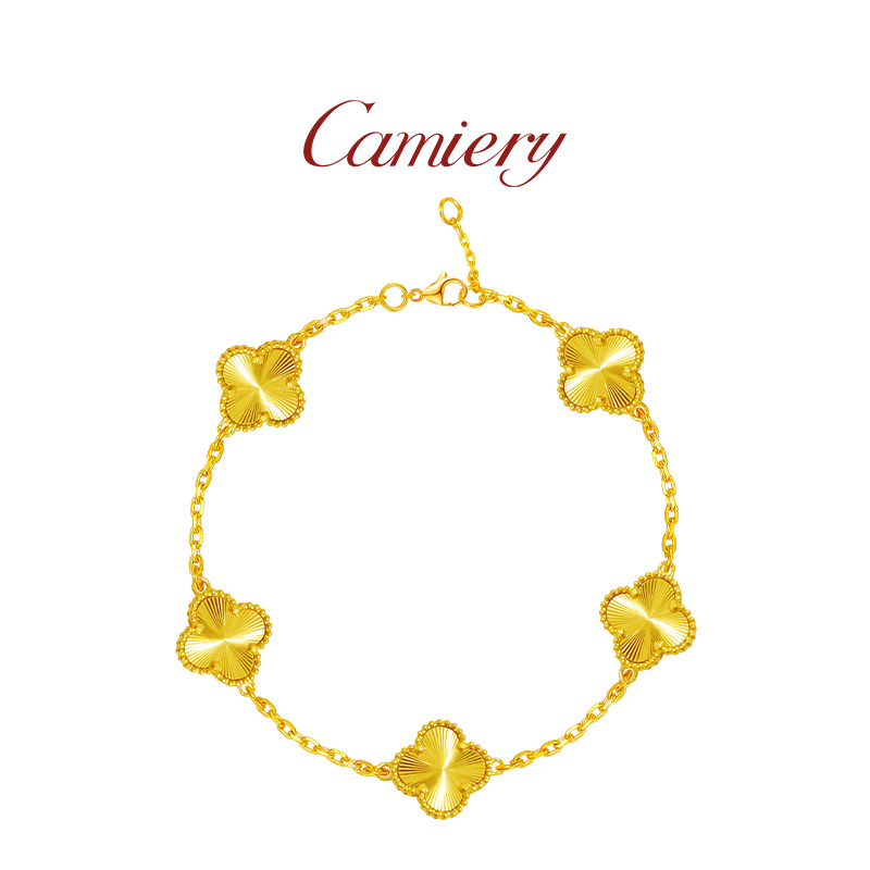 CAMIERY/卡美瑞 经典百搭金色五花手链时尚轻奢