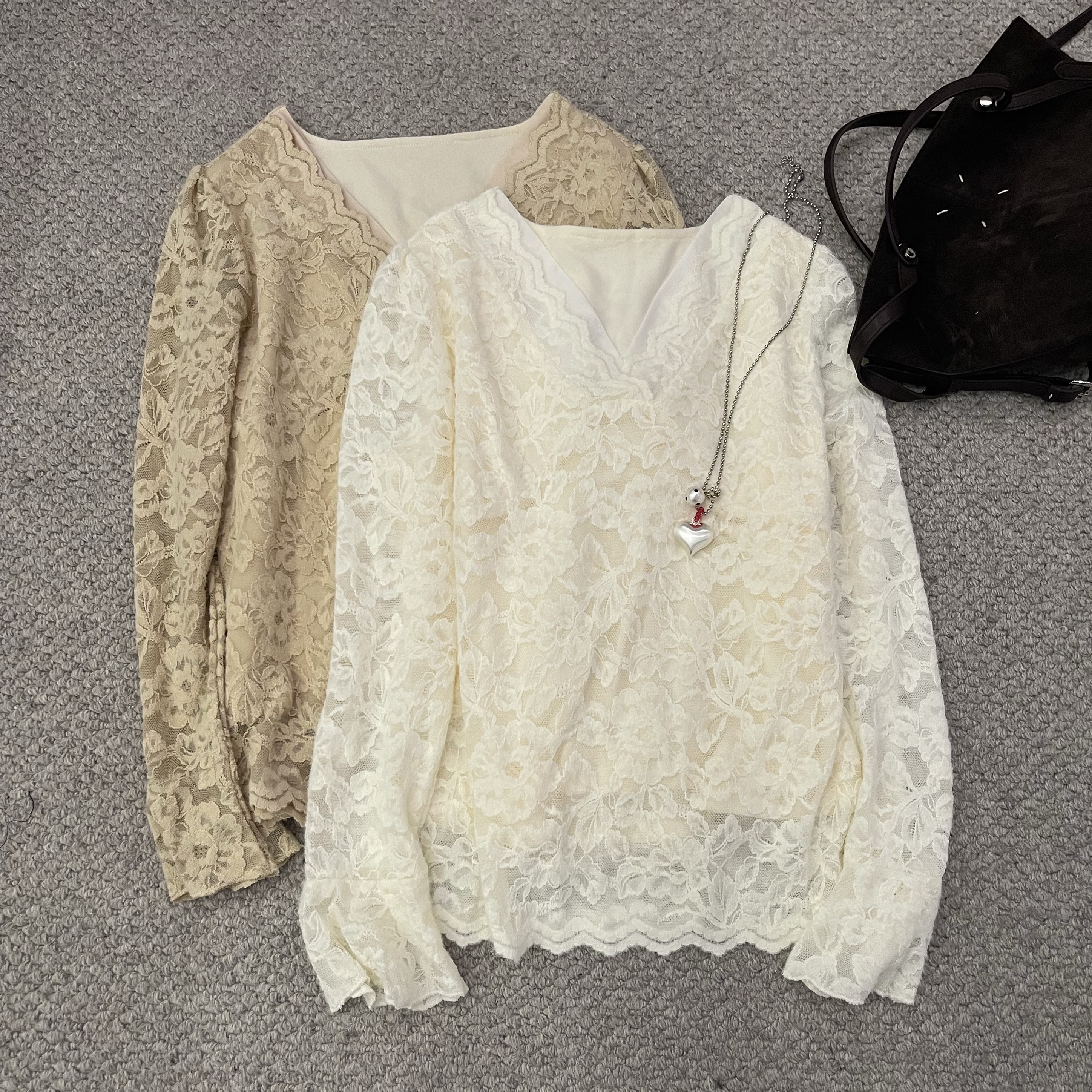 新款气质休闲韩版简约V领长袖打底衫T恤V8579 