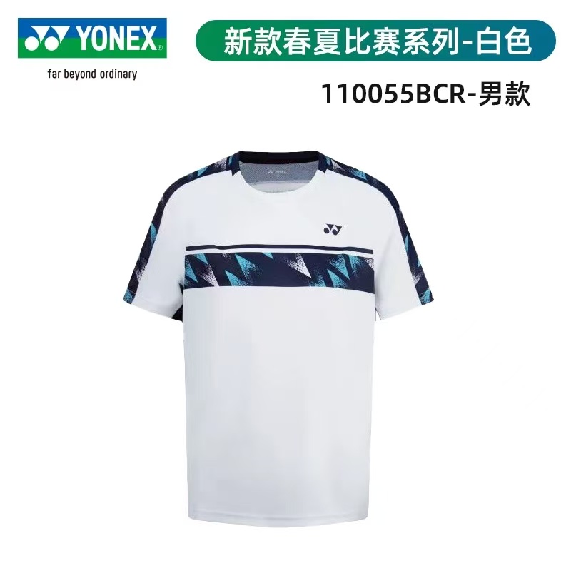 25年新款尤尼克斯YY羽毛球服运动服T恤上衣短袖110055BCR