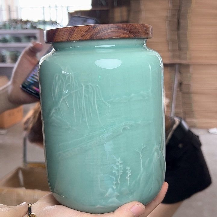 龙泉云间青瓷小米茶器