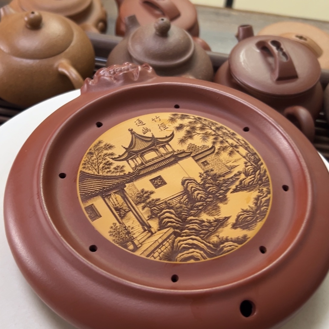 紫砂茶壶红泥蓄水壶承