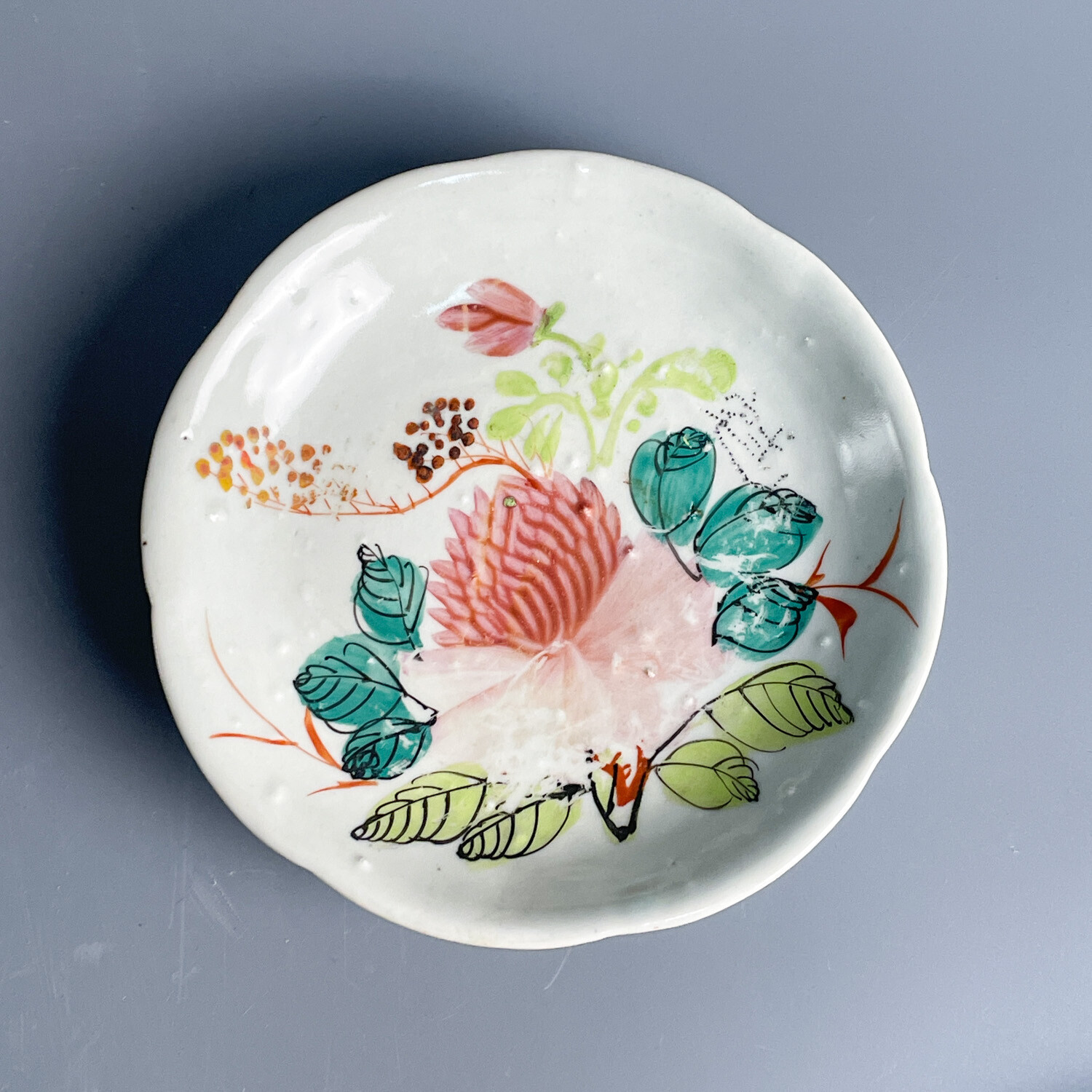 M25KN003058 - 民国粉彩花卉纹盘4