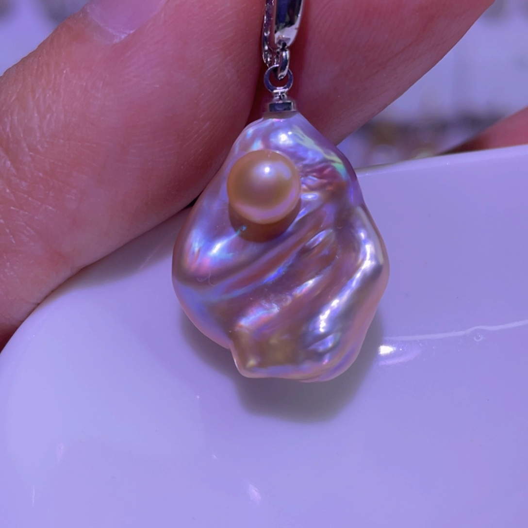 未镶嵌淡水珍珠天然淡水珍珠吊坠