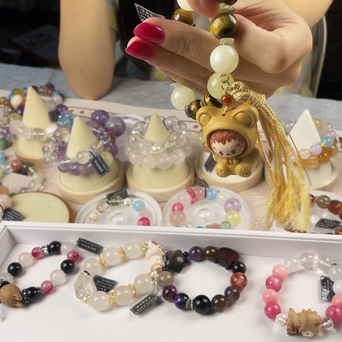 银S925镶嵌手链烟晶