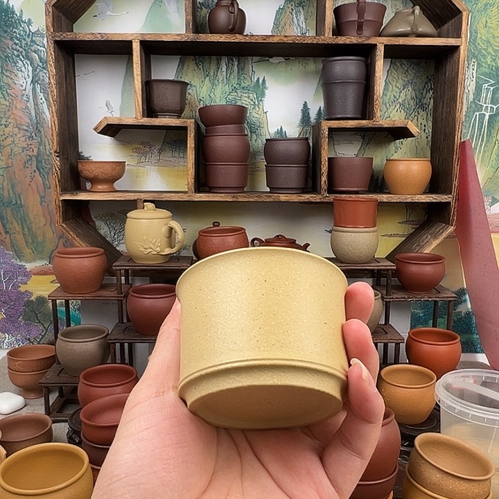 紫砂茶杯拙器甄选，纯原本矿。