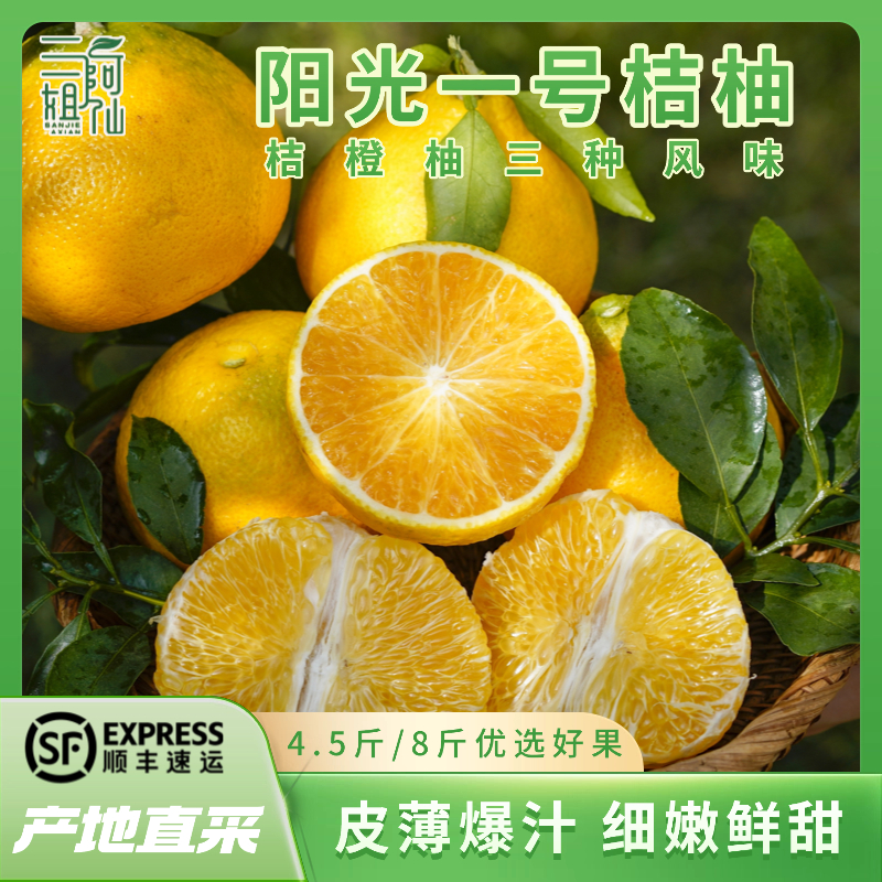 阳光一号桔柚武定东坡皮薄爆汁细嫩鲜甜4.5斤/8斤顺丰包邮