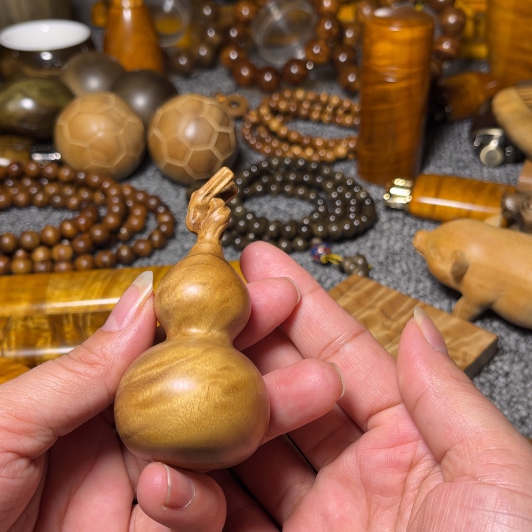金丝楠葫芦手把玩