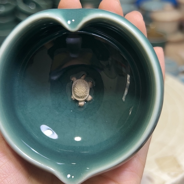 龙泉云间青瓷小米茶器